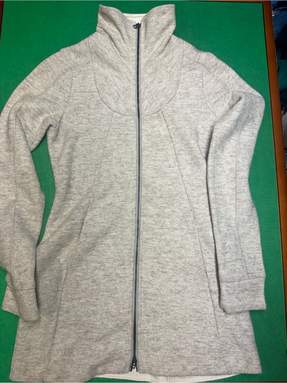 ibex Heather Gray Full-Zip Funnel Neck Jacket